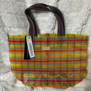 Consuela Vibrant Plaid Tote Bag